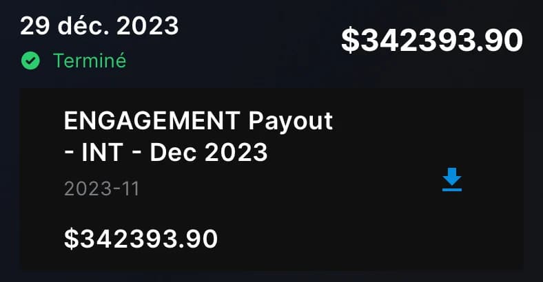 Portail créateur Epic : versement de 342 393,90 $ le 29 décembre 2023